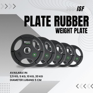 Rubber Barbell Plate 2.5 5 10 20 KG Diameter 5cm Rubber Barbell Plate Weight Plate 2.5kg 5kg 10kg 20