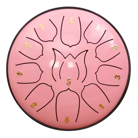 A79E-Pink 10-Inch 11-Tone Outdoor Rain Drum, Garden Rain Drum, Rain Chakra Drum, Ethereal Drum, Hand