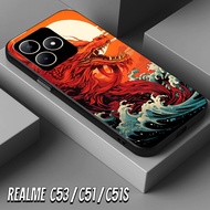 HP KASA CASE - case For REALME C53/C51/C51S Latest NAGA MACAN Fashion - Glass Softcase - Glossy New 