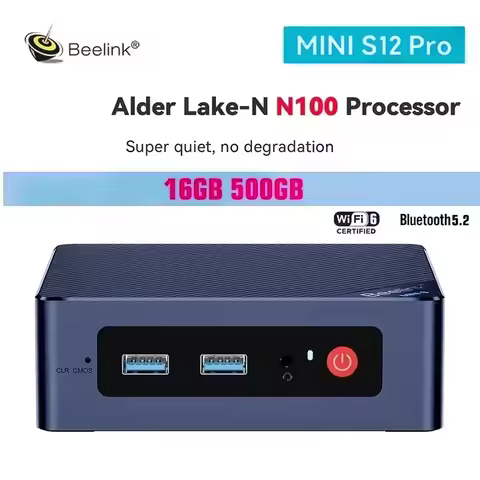 MINI PC Beelink S12 Pro n100 Mini pc Gamer Intel Alder Lake N100 N95 N5095 DDR4 16GB 500GB 8GB 256GB