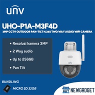 UNV UHO-P1A-M3F4D 3MP CCTV OUTDOOR PAN-TILT H.265 TWO WAY AUDIO WIFI CAMERA FREE MICRO SD 32GB