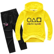 Squid Game Girls Boys Sweater Hooded Jogger Set Korean Style Sweatpants + Sweatshirt 5464 Autumn Kids Clothing Set