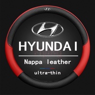 HYUNDAI SantaFe Elantra Car Steering Wheel Cover Nappa leather Non-slip Ultra thin sweat absorption 