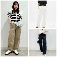 [AMW501] Women's long GU pants pull on 3 colors Seluar Perempuan Seluar Slack Wanita