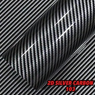 2D 5D 6D CARBON FIBRE STICKER DIY 50CM X 100CM = 1roll Flat Black Karbon Tinted Kereta Moto Rumah Ca