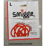 PLASTIC BAG size L for KINDERGARTEN BACKPACK size 37x45cm plastic bag transparent