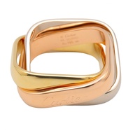 【二手】卡地亞Trinity Cushion LM戒指，K18（黃金）/ K18WG（白K金）