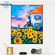 Coloring by numbers Digital oil painting December8th Sunflower House (NHD)