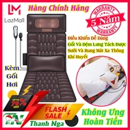 HCM - Nệm Hơi Massage Toàn Thân Thế Hệ Mới 12 Túi Khí Mát Xa Cổ Vai Gáy Lưng Hông Chân Gối 20 Bi Mat