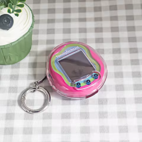 Tamagotchi Uni Protective Case Clear Pc Shockproof Cover With Keychain For Tamagotchi Anti-Drop Anti