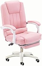 Office Chair Ergonomic Computer Chairs,Adjustable Height Tilt Gaming Chair with Armrests and Footrest,Task Desk Chair for Home Work (Color : Pink) (Pink) hopeful