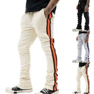 Armani Exchangesual Pants for Men, Striped Flared Pants, Sports Pants, New Long Slim Fit Pants for M