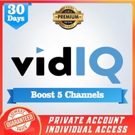 VidIQ Premium Private Account Boost 5 YouTube Channels【1 MONTH】