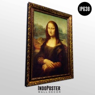 Poster Lukisan Repro Monalisa Leonardo Da Vinci Bingkai Ukir Eksklusif A2 60X40cm
