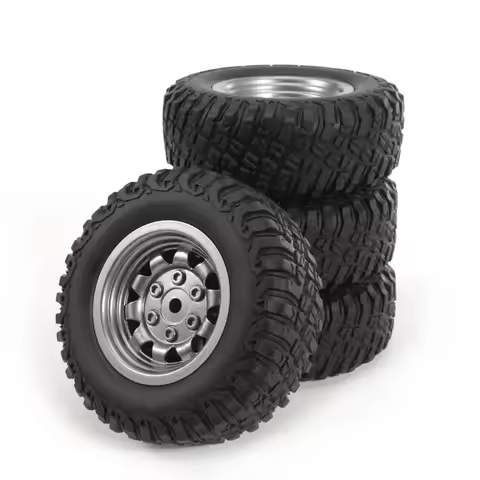 75mm 5mm Hex MN99S Rubber RC Wheels for MN98 MN82, WPL C24-1 B36 D12 C64 D74-1 Off Road Car Upgrade,