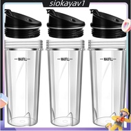 Henley0 Blender Replacement Parts for Ninja, 3 Pack 16oz Ninja Blender Cups Replacement with To-Go L