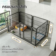 TUBI กรงเหล็กสัตว์เลี้ยงแบบมีถาดลอง กรงสัตว์เลี้ยง ของใช้สัตว์เลี้ยง กรงแมวพับได้ บ้านหมาแมว ส่งฟรี