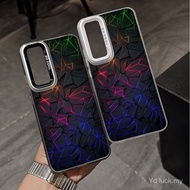 Color Art Diamond Block Trendy Fashion Shock-resistant Phone Case Suitable for Samsung S24/S24FE/S22