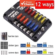 12 Way Fuse Block 12V Waterproof Blade Fuse Box With LED Indicator