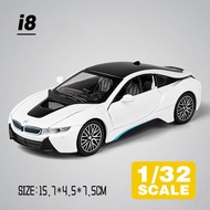 LEO 1:32 BMW i8 Supercar Metal Diecast Alloy Toy Car Model Trucks For Kids Toys Vehicles Hobbies Col
