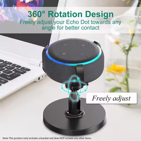 Smart Speaker Stand Suitable for Echo Dot 3rd Desktop Bracket 360 Degrees Adjustable Anti-slip Holde