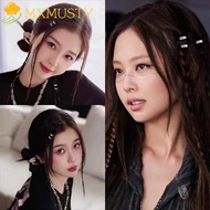 MXMUSTY 2/4/6pcs/set Silver Round Hairclasp, Metal Clips Y2K Hair Braid Tubes, Side Clips Headwear R