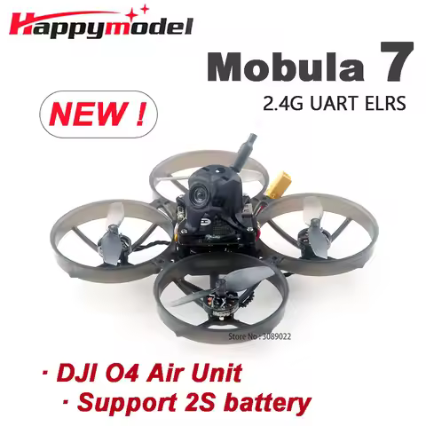 Happymodel Mobula7 O4 Mobula 7 2S FPV Micro Whoop RC FPV Racing Drone With DJI O4 Air Unit 1102 Moto