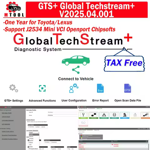 GTS+ Global Techstream+ 2026.01.004 One Year for Toyota/ Lexus Global Diagnostic Tool Work with J253
