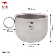 150ml Keith Ultralight Titanium Coffee Cup Tea Sets Portable Ou