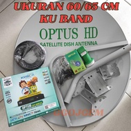 PAKET KOMPLIT ODU DISH PARABOLA OPTUS / K VISION 60 / 65 CM + OPTUS 66