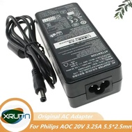 Original ADPC2065 65W 20V 3.25A AC Adapter for AOC Philips 278E1 272M7C 279X6Q 276E8V 278M6F 65W Mon