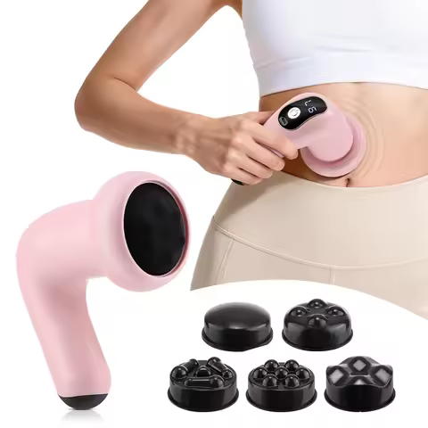 Body Massager, Portable Massage Stick With 5 Massage Heads, Wireless Charging, Handheld Whole Body K