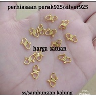 925 SILVER GOLD PLATED NECKLACE HOOK