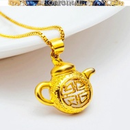 Fashion 916 916gold teapot pendant women's short necklace in stock