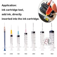 1ml, 2ml, 3ml,5ml, 10ml, 20ml, 50ml Syringe Injector Ink Refill Tool Cartridge With Needles