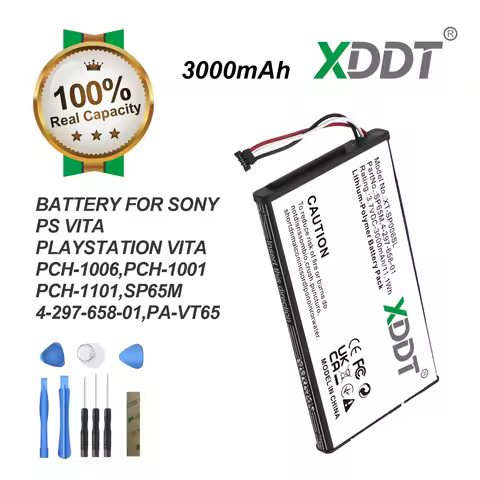 XDDT 4000mAh Original Battery For Sony PSV1000 PSV 1000 SP65M PlayStation PS VITA Gamepad PCH-1001 P