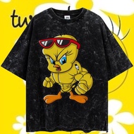 LASTHOPE 'TWEETY' OVERSIZE WASHING TSHIRT / KAOS TOP TSHIRT TEE WASHING ACID WASHED STONEWASH OVERSI