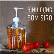 Glass Bottle for Syrup 1100ml - Pump Bottle with Pumb Spout 10cc