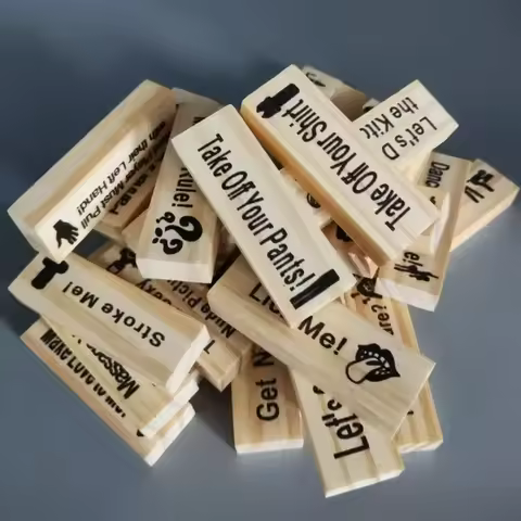 48PCS Block Tower Game Couple Activities Date Night Ideas Valentine Tumbling Tower Stacking Blocks G