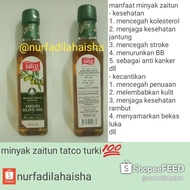 Minyak zaitun tatco asli turki dan arab saudi (botol kaca)