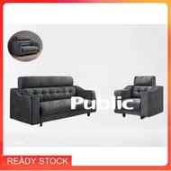 Harga Kilang High Class Velvet Grey Sofa 1 Seater 2 Seater 3 Seater 1+2+3 Seater Sofa Baldu