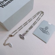 Vivienne Westwood 經典土星吊墜項鍊 粉鑽 合金 全新