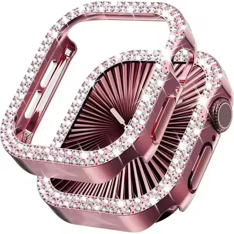 Bling Case for Apple Watch Series 10 46mm 42mm 45mm 41mm Diamond Protective Cover Bumper Protector f