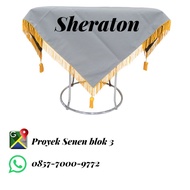 Flag ceremony tray base, plain grey flag-raising tray base