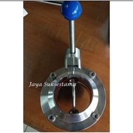 Butterfly Valve Sanitary Ss316L 1/2" inch Foodgrade Stainless 316L