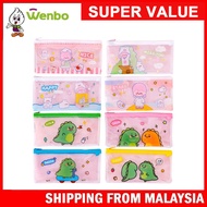 Wenbo Cute Cartoon Pencil Cases Cartoon Stationery School Equipment Students Study Accessories Pencil Pouch Transparent