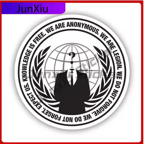 We Are Anonymous Guy Fawkes Sticker Uv Protected Decals Activist Hacker Collective Auto Decor Car St