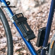 ROCKBROS Folding Lock Portable Key Lock Waterproof Antirust Anti-theft MTB Road Bike Motorcycle Electric Vehicle Lock Cycling Accessories