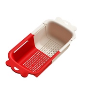[Ready Stock] Food Grade Dopamine Retractable Vegetable Wash Basin Drain Basket Multifunctional Hous