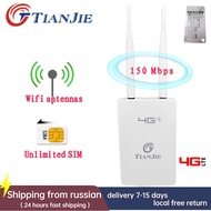 TIANJIE 150Mbps Sim Card Unlimited Network Cards 4G Wi Fi Router Unlocked LTE Modem WIFI Outdoor Router Waterproof WIFI Antennas gubeng